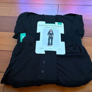 Banana Republic Black Ribbed Two-Piece Set